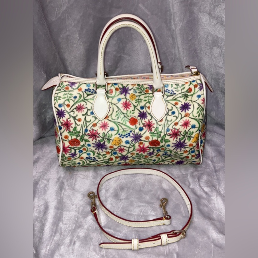 Dooney & Bourke White Floral Satchel - Picture 2 of 6